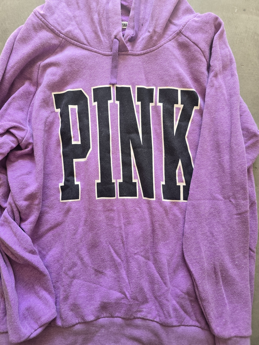 PINK Victoria's Secret Purple Hoodie with Black Logo